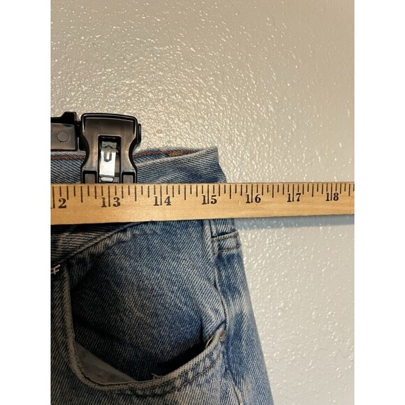 Vintage Y2K low rise Kosuiko Flare Light Wash Denim Jeans Leather Lace Up - Picture 6 of 10